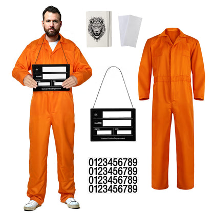 Orange Jumpsuit with Accessories