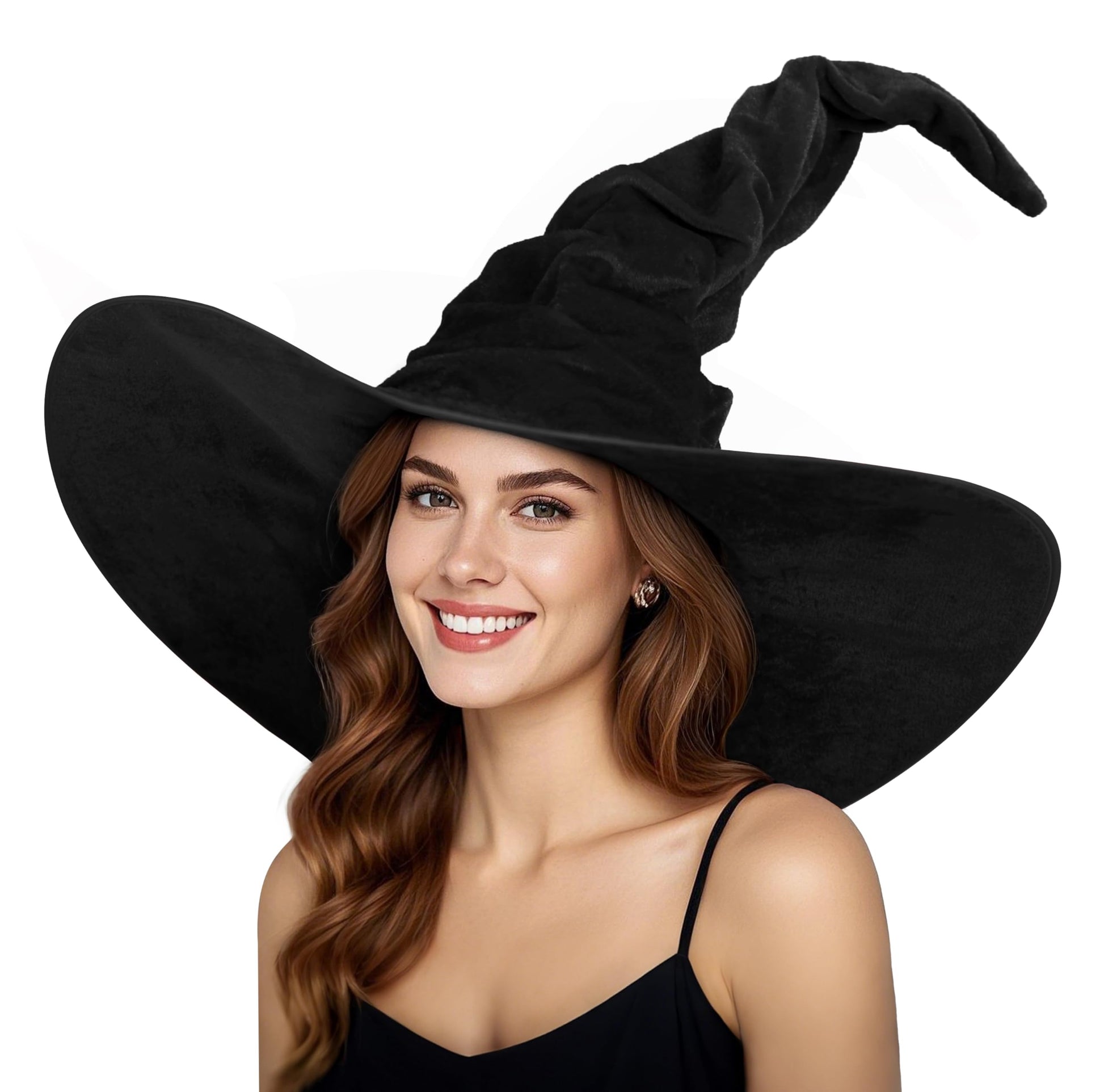 Halloween Witch Costume Hat with Wide Brim