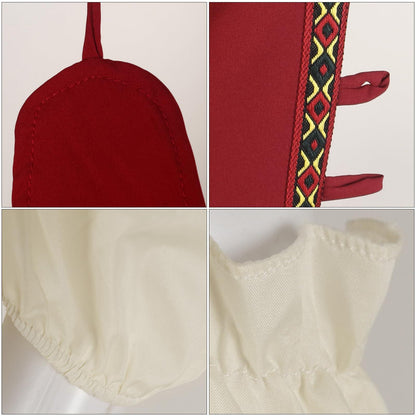 HOMELEX Renaissance Dress Women - Medieval Elf Costume Plus Size Ren Faire Midevil Festival Outfit - HOMELEX