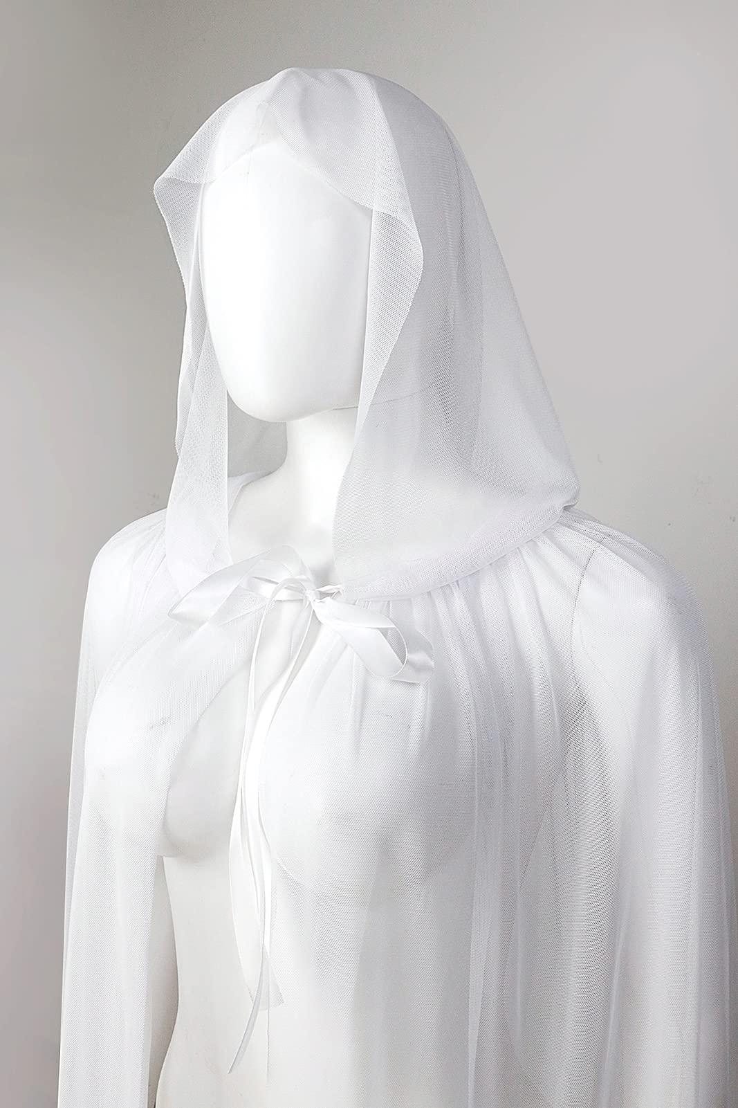 HOMELEX Black Witch Velvet Cloak Halloween Hooded Cape Queen King Robe Outfit Renaissance Medieval Costume - HOMELEX