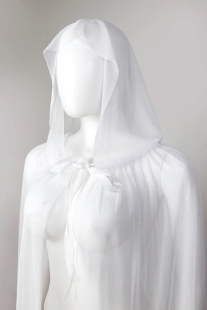 HOMELEX Black Witch Velvet Cloak Halloween Hooded Cape Queen King Robe Outfit Renaissance Medieval Costume - HOMELEX