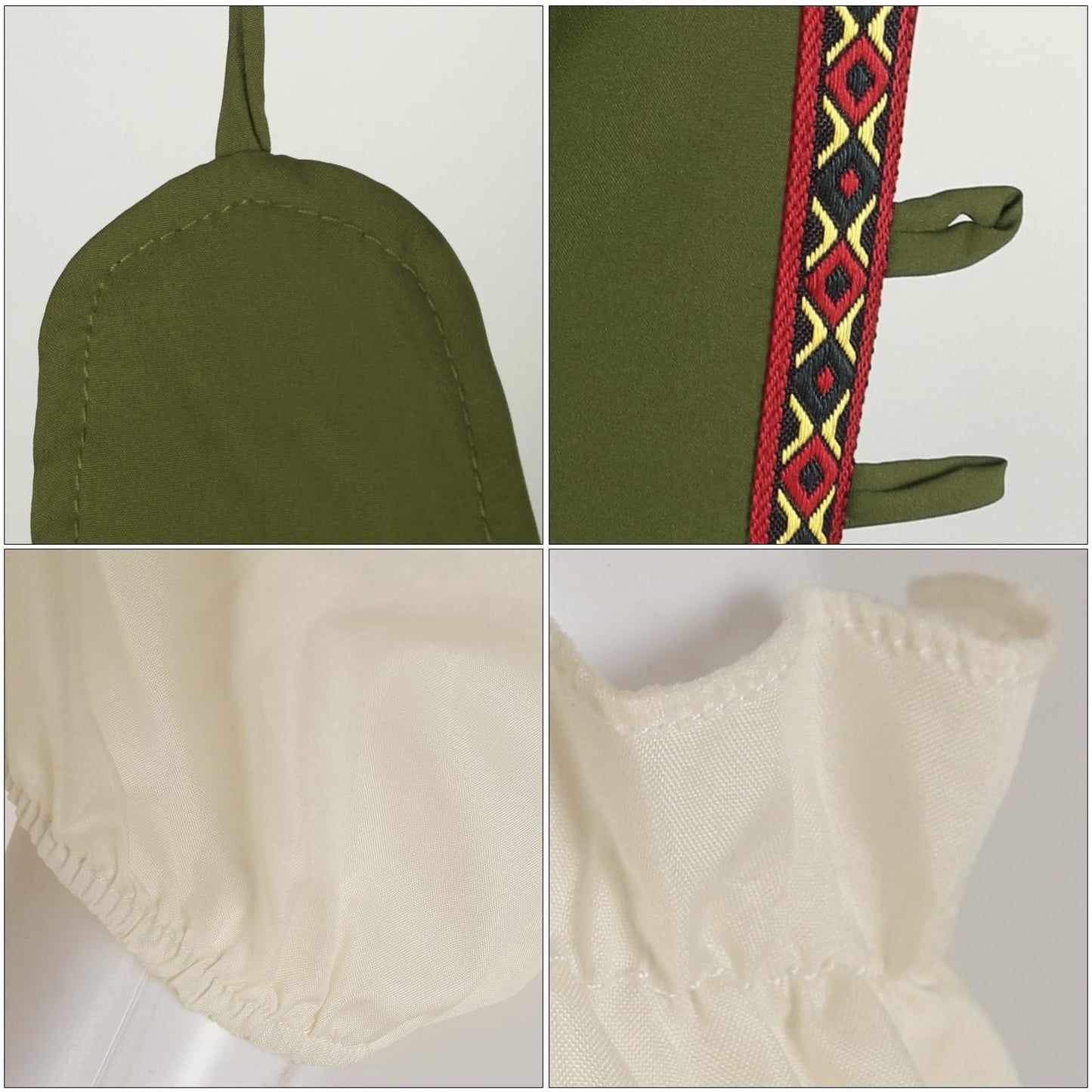 HOMELEX Renaissance Dress Women - Medieval Elf Costume Plus Size Ren Faire Midevil Festival Outfit - HOMELEX