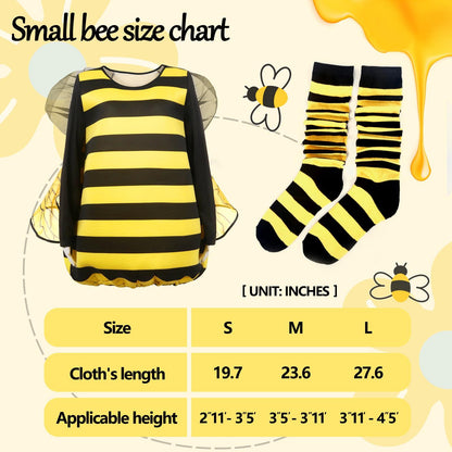 HOMELEX Bumble Bee Costume for Girls Funny Animal Halloween Kids Costumes - HOMELEX