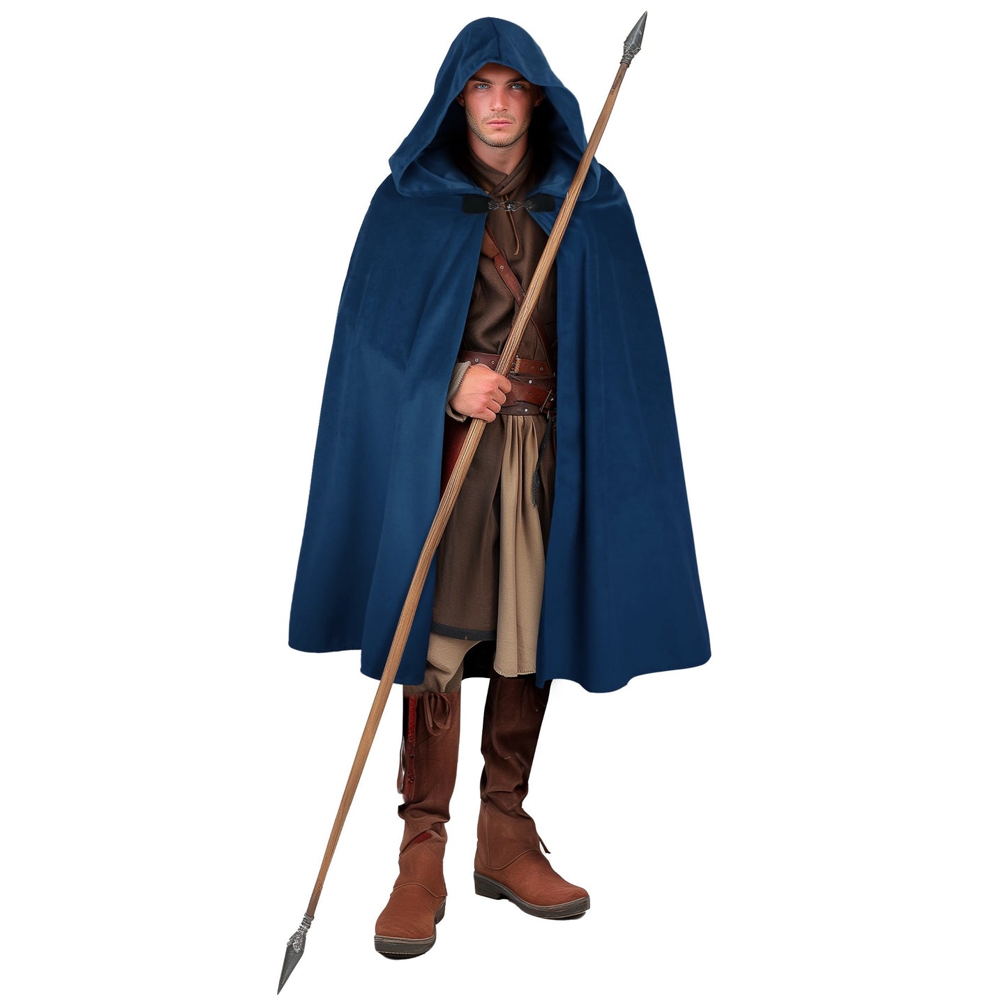 HOMELEX Hooded Cloak - Renaissance Medieval Hobbit Halloween Cosplay Cape for Men & Women