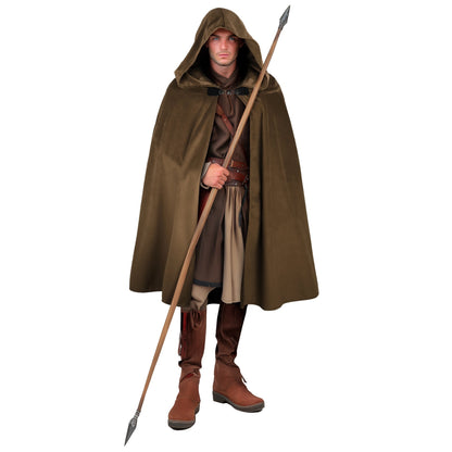 HOMELEX Hooded Cloak - Renaissance Medieval Hobbit Halloween Cosplay Cape for Men & Women