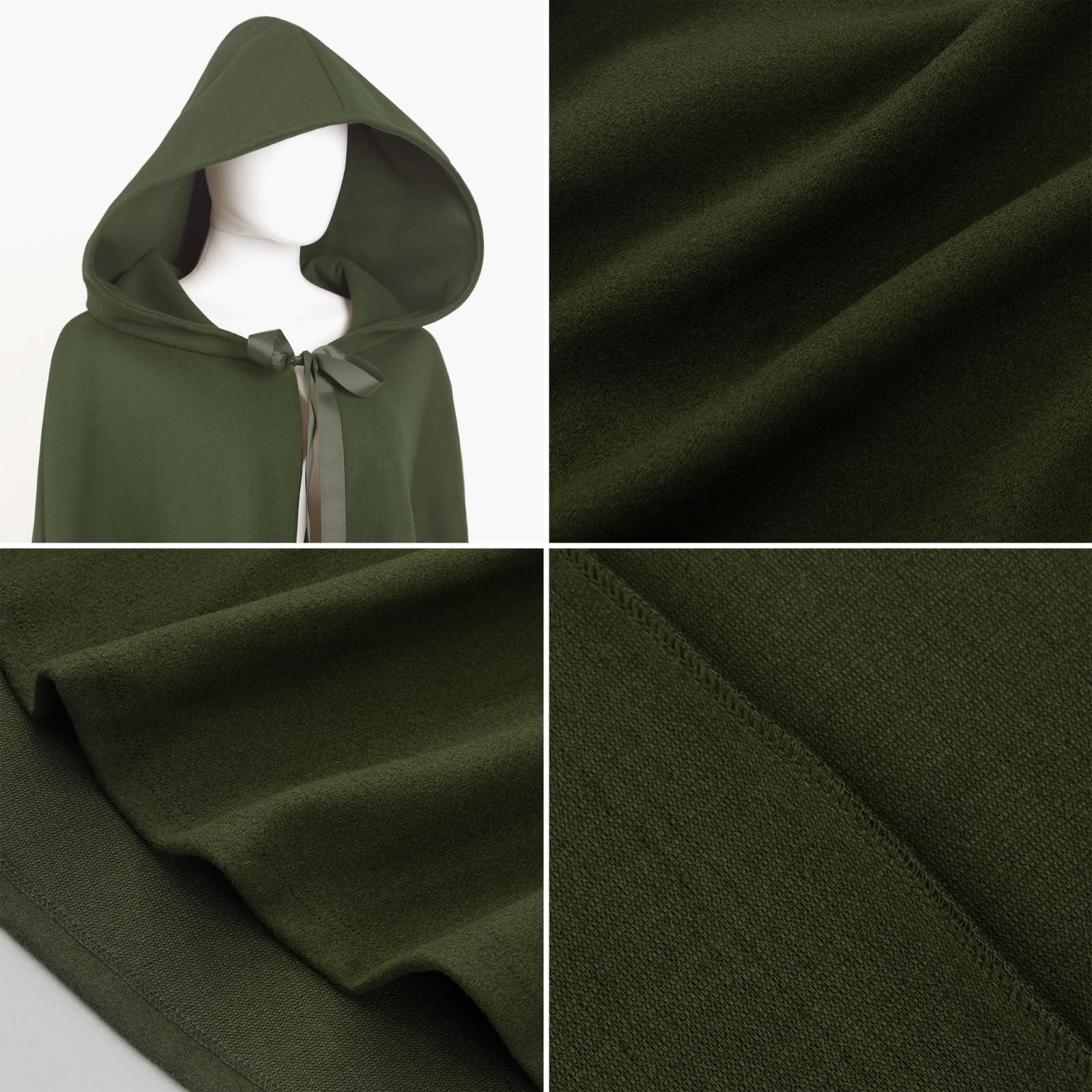HOMELEX Medieval Hooded Cloak for Men - HOMELEX