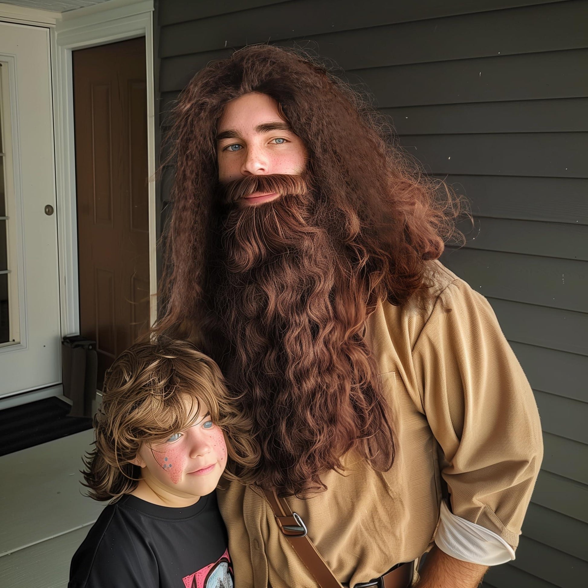 HOMELEX Wizard Beard And Wig - Halloween Funny Father Time Costume Accessory for Adults - HOMELEX