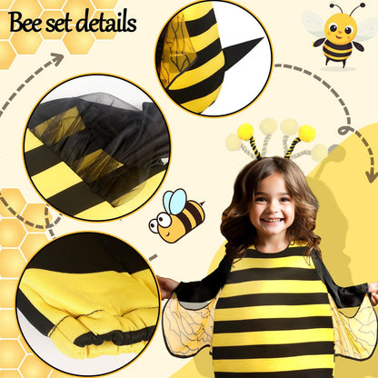 HOMELEX Bumble Bee Costume for Girls Funny Animal Halloween Kids Costumes - HOMELEX