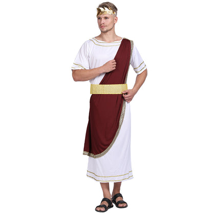 Caesar costume in Roman style with a cloak
