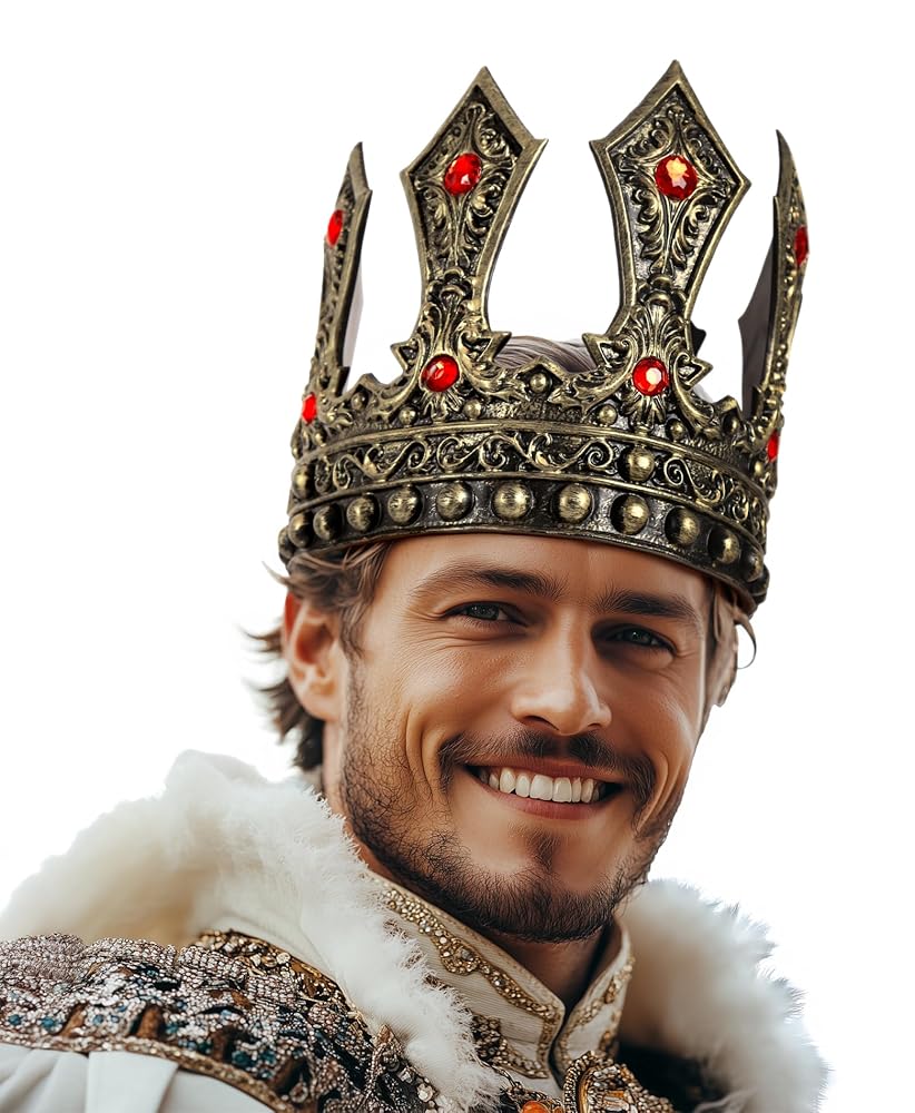Carnival Crown with Red Rhinestones for Cosplay