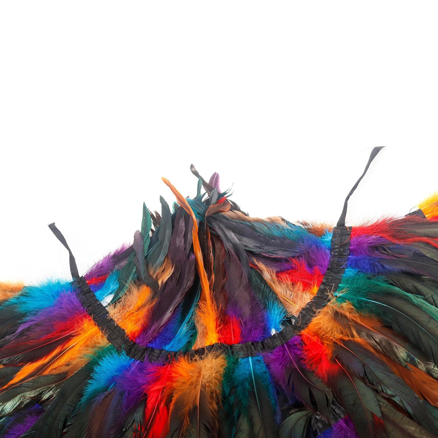 HOMELEX Multicolored Feather Collar Crow Shawl Costume Halloween Swan Wings Accessories Cape for Women