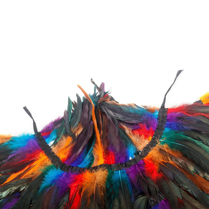 HOMELEX Multicolored Feather Collar Crow Shawl Costume Halloween Swan Wings Accessories Cape for Women