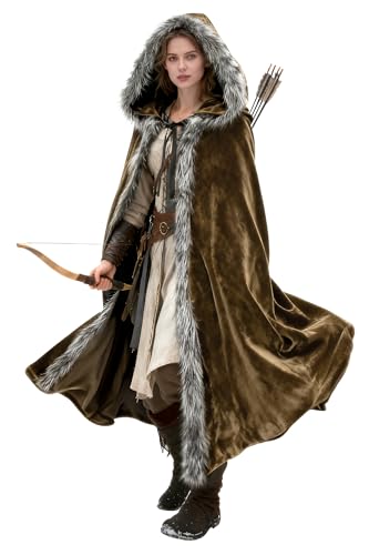 Brown Carnival Cloak with Hood