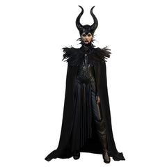 Evil Queen Horns & Feather Cape Set