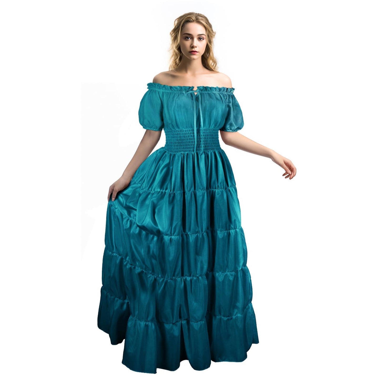 HOMELEX Renaissance Dress Women - Medieval Peasant Costume Plus Size Day of The Dead Dress