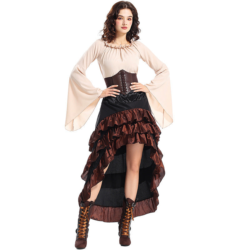 Steampunk Ruffled Costume Dress