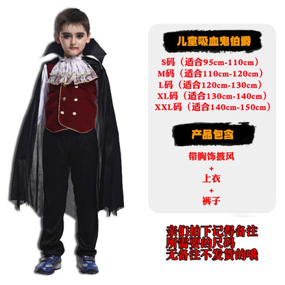 Children's Vampire Costume with Cape and Pants