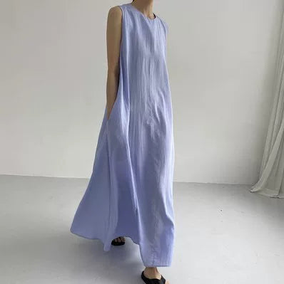 Sleeveless Loose Maxi Dress, Korean Chic