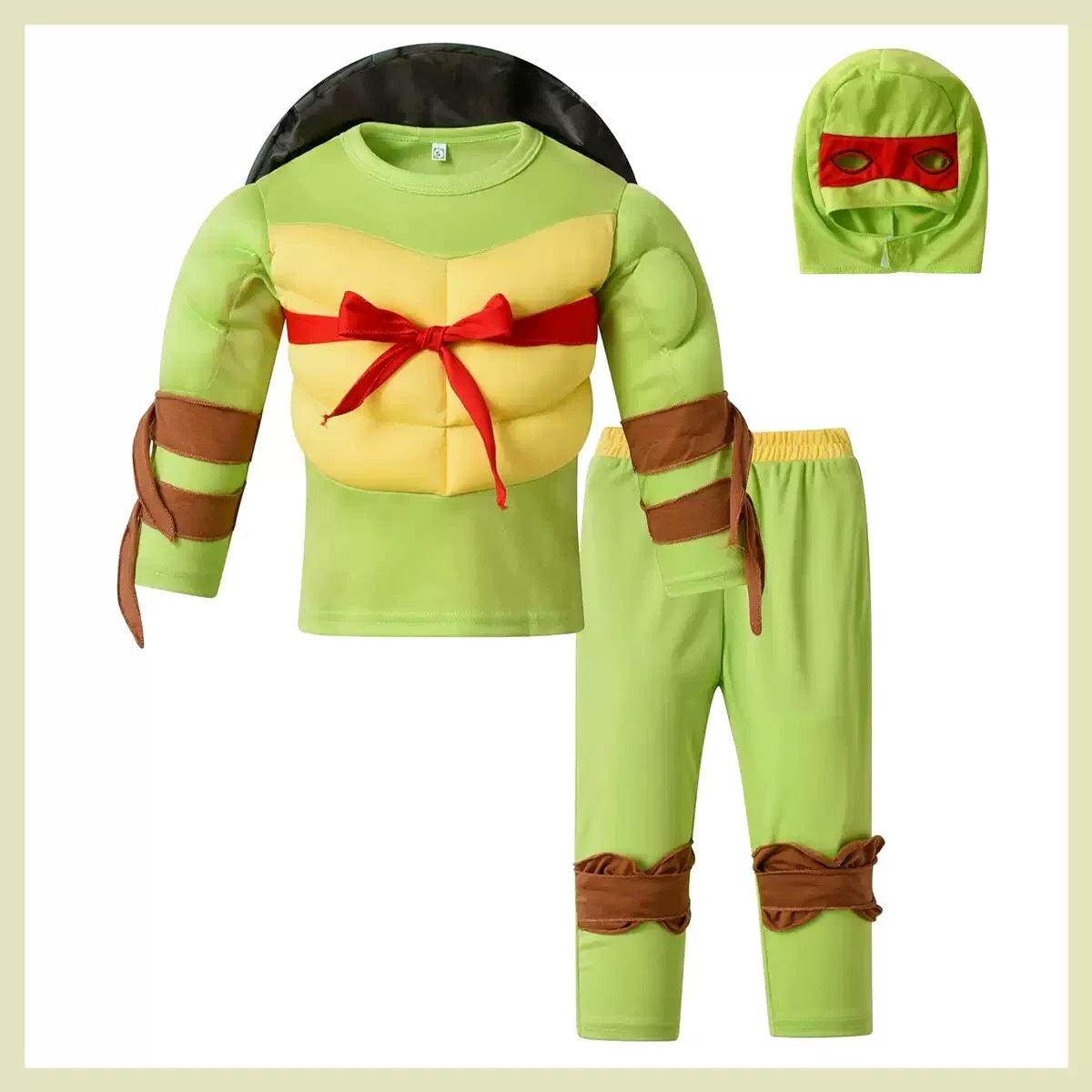 Kids' Ninja Turtles Costume with Mask and Pants