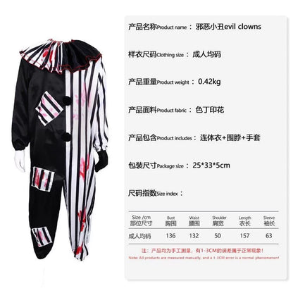 Evil Clown Costume for Halloween and Stage