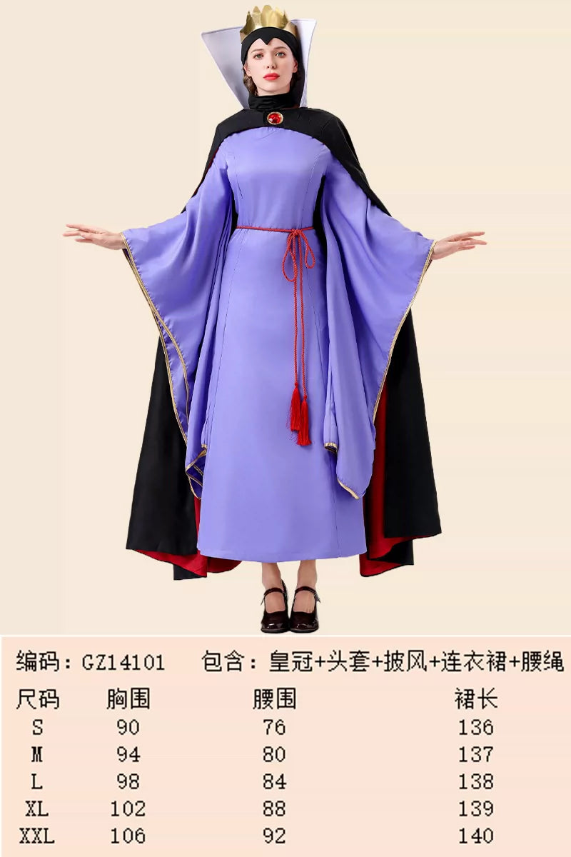 Queen Costume: Dress, Cloak, Crown