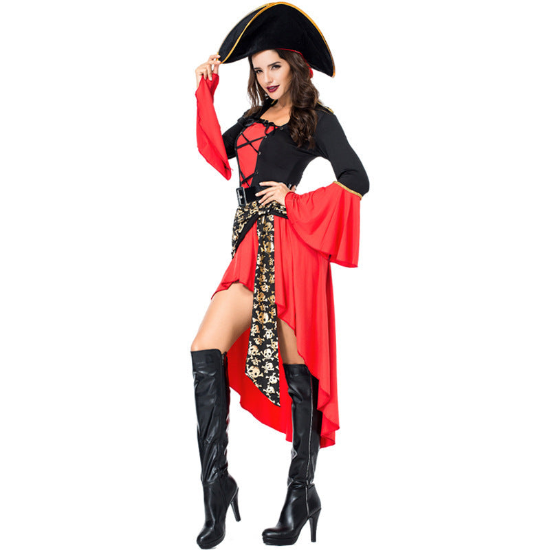 Red pirate costume for Halloween and cosplay