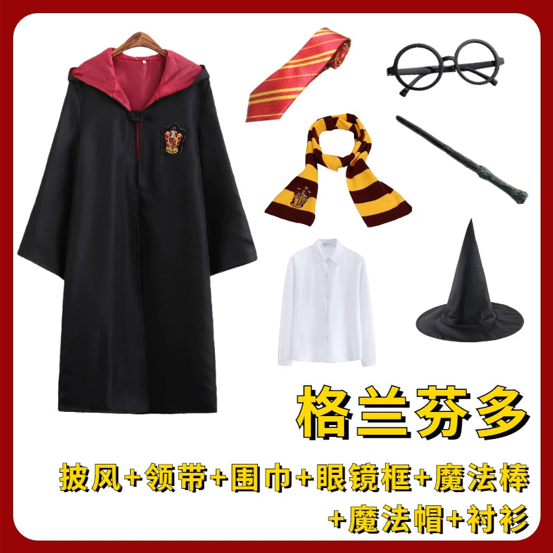 Black Hooded Carnival Cloak for Cosplay