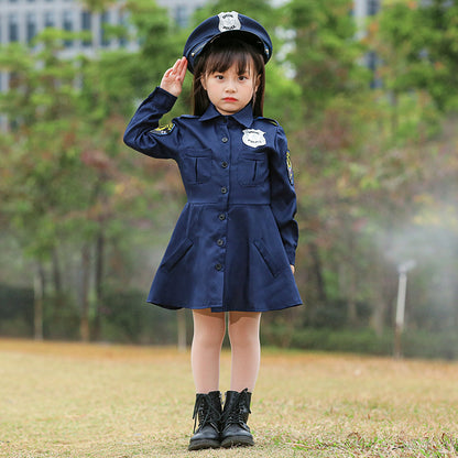 Police Costume Dress with Cap