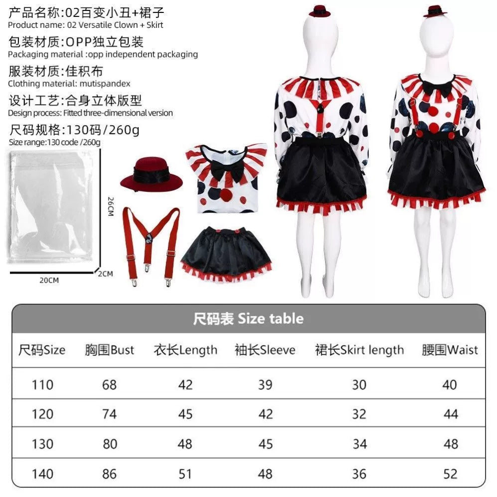 Halloween Clown Costume for Stage Performances