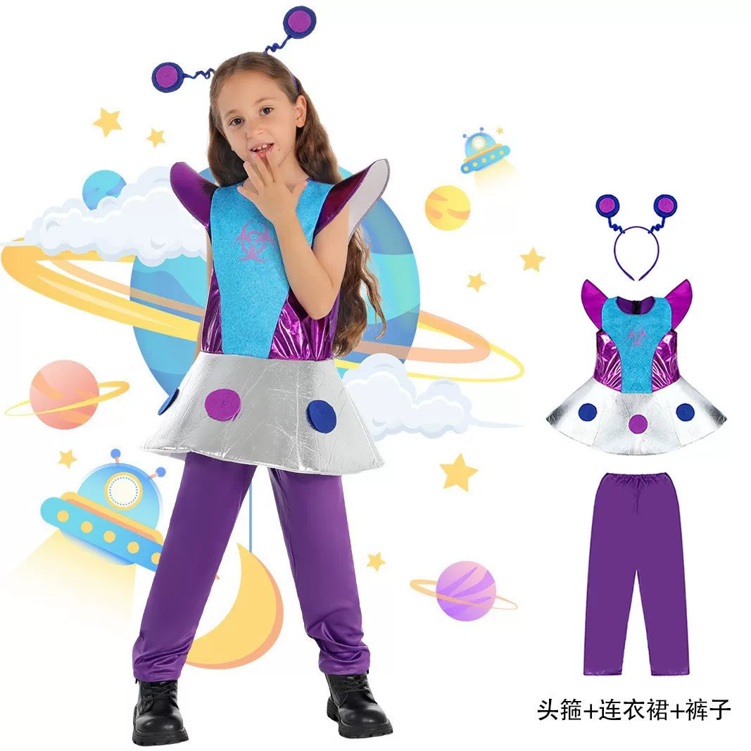 Children's Alien Costume with Headband and Pants