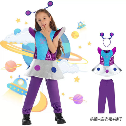 Children's Alien Costume with Headband and Pants