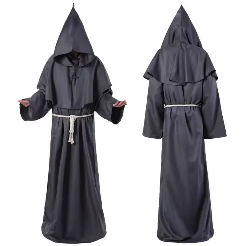 Hooded Monk Costume, Medieval Cloak