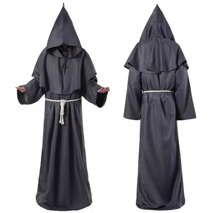 Hooded Monk Costume, Medieval Cloak