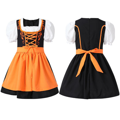 Carnival Dress in Folk Style with Lacing