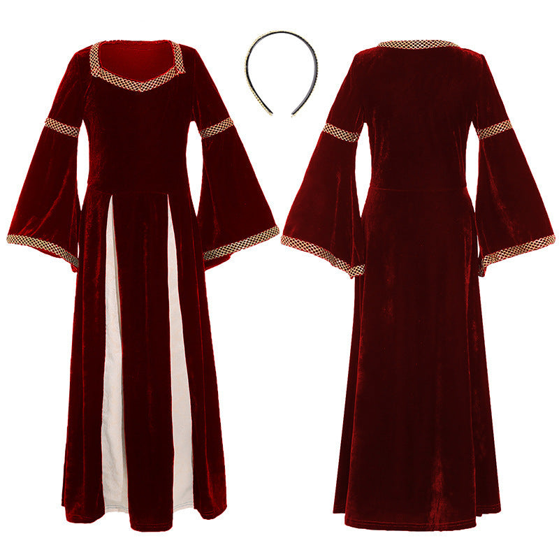Medieval-Style Costume Dress with Sleeves