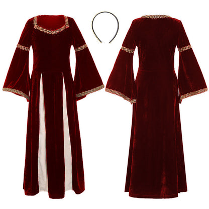 Medieval-Style Costume Dress with Sleeves