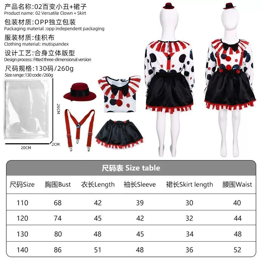 Clown Costume for Halloween and Performances