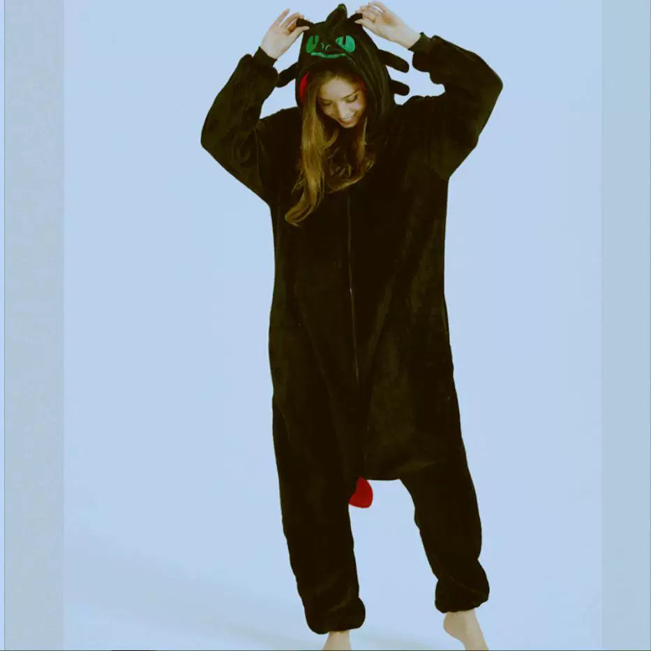 Dragon Kigurumi, Black Hooded Costume