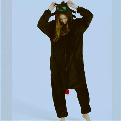 Dragon Kigurumi, Black Hooded Costume