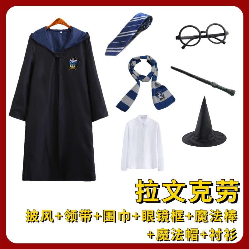 Wizard Costume with Robe, Hat, and Accessories