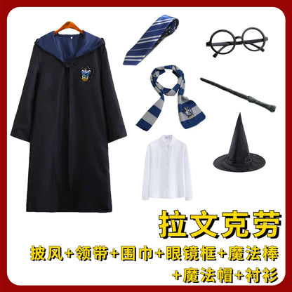 Wizard Costume with Robe, Hat, and Accessories
