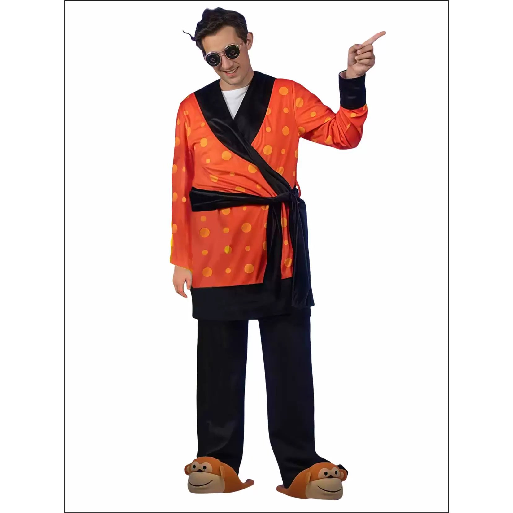 Carnival costume with tunic, pants, and slippers