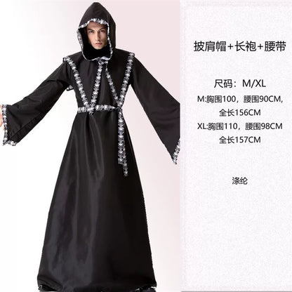 Gothic Hooded Robe with Belt