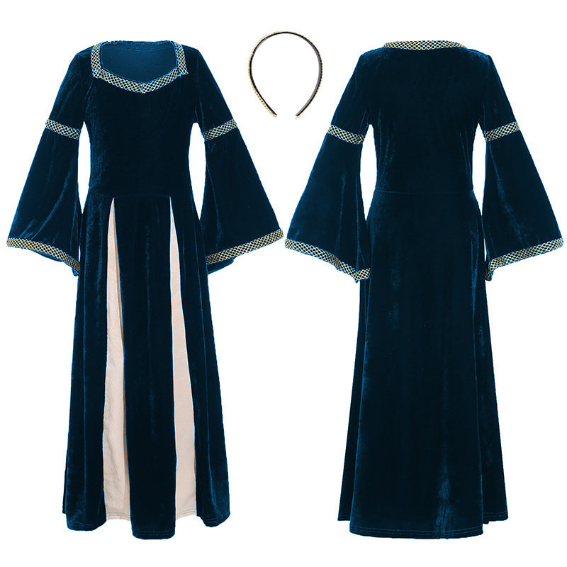 Medieval-style costume dress with headband