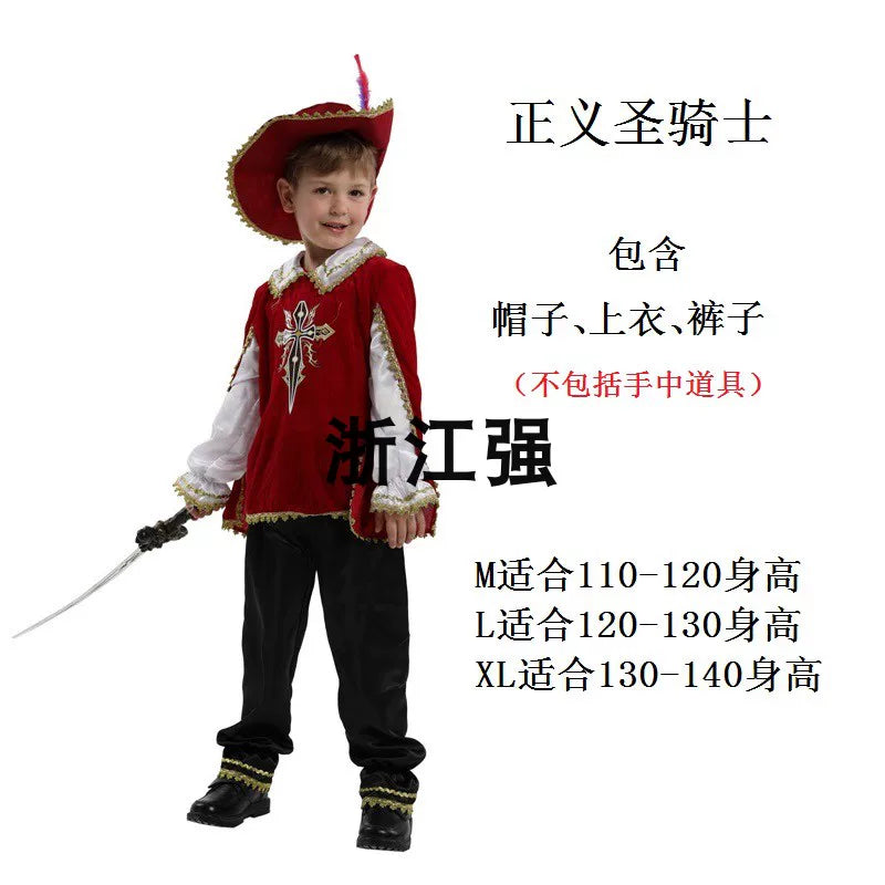 Children's Musketeer Costume with Hat for Carnival