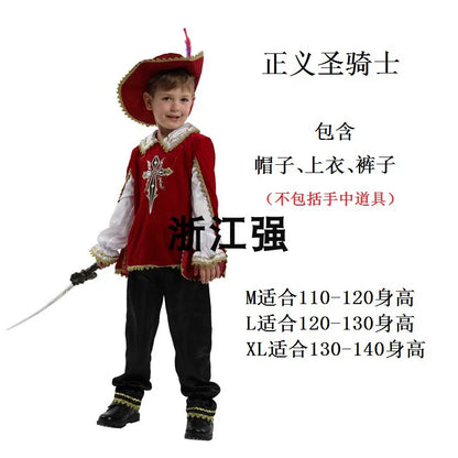 Children's Musketeer Costume with Hat for Carnival