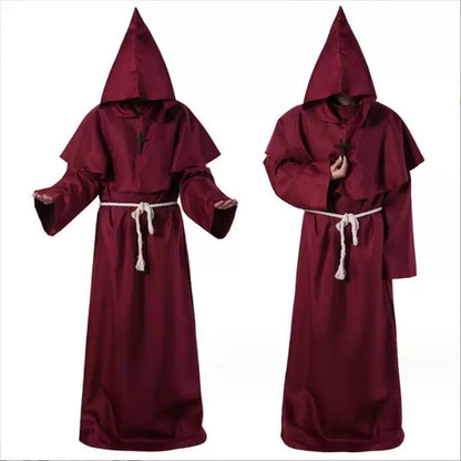 Halloween Hooded Wizard Robe with Belt