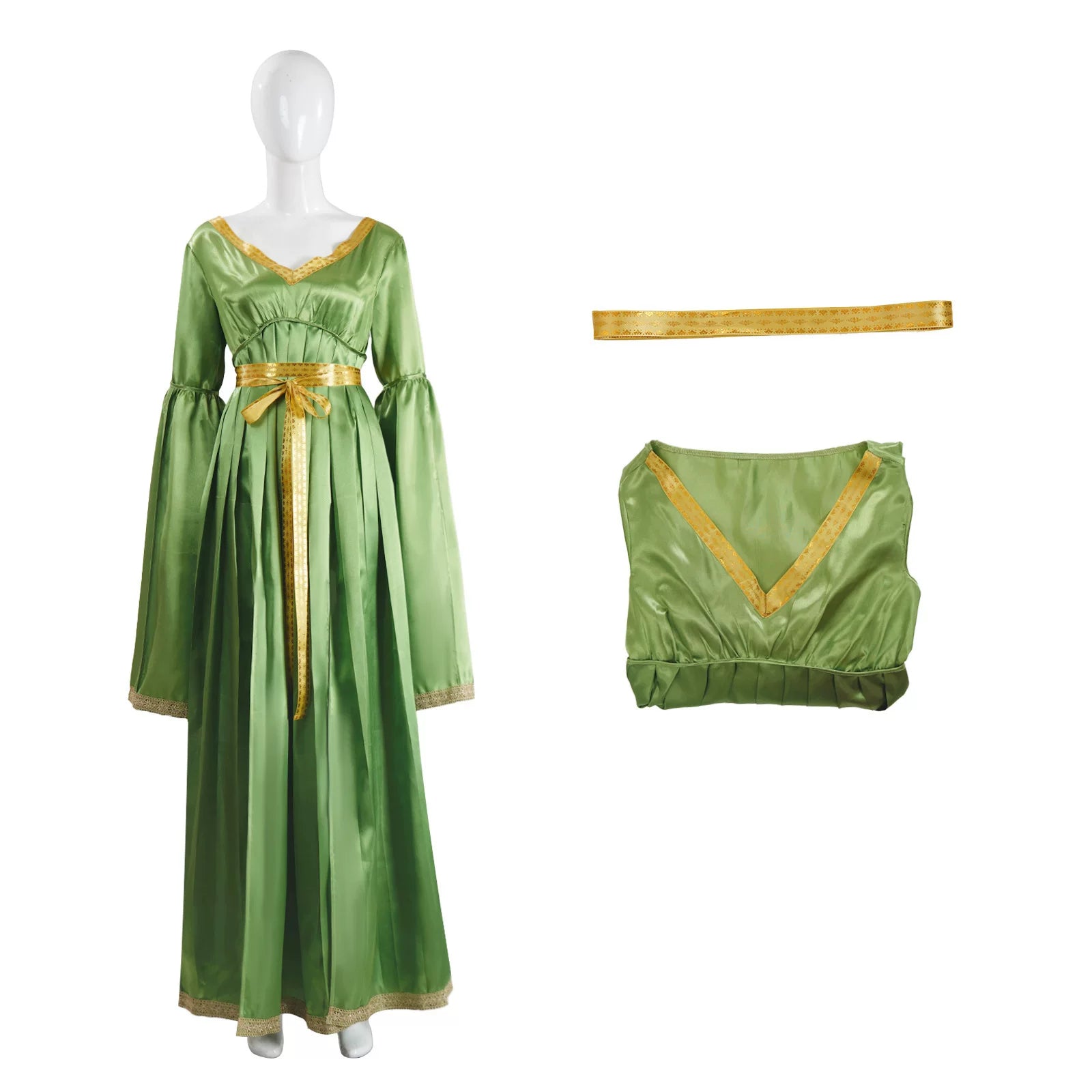 Princess Leia Costume: Green Cosplay Dress