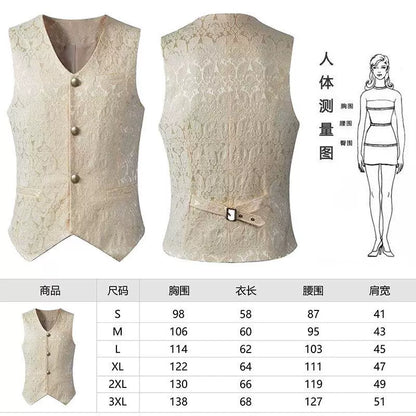 Vintage Floral Jacquard Vest