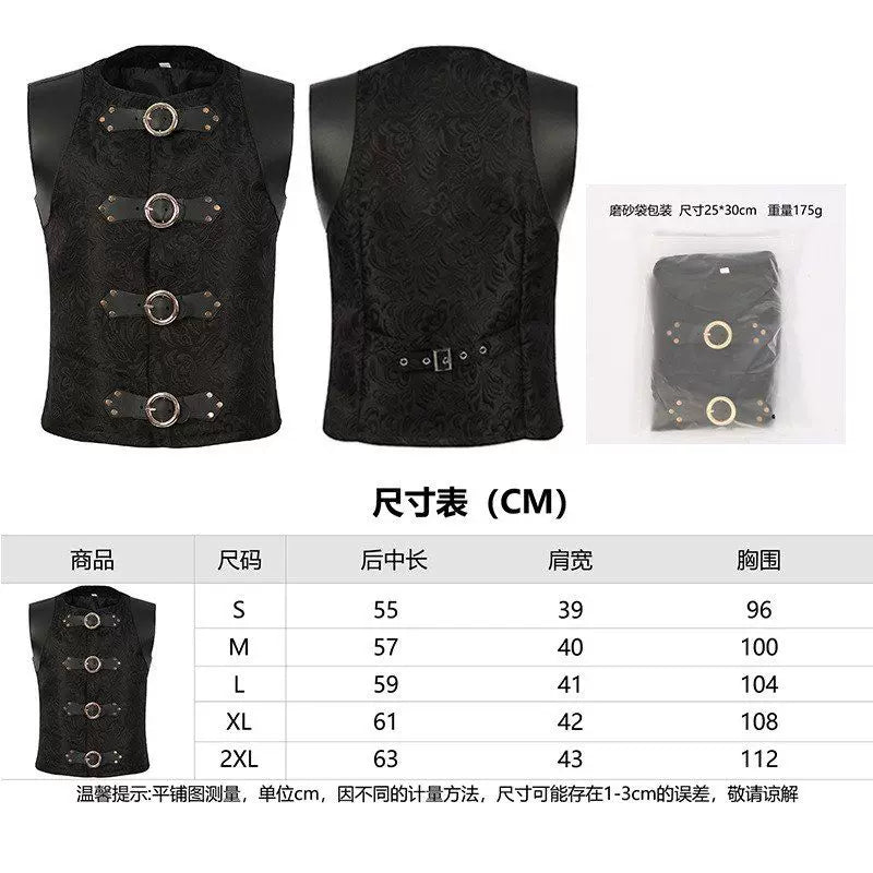 Gothic Sleeveless Buckle Vest for Cosplay